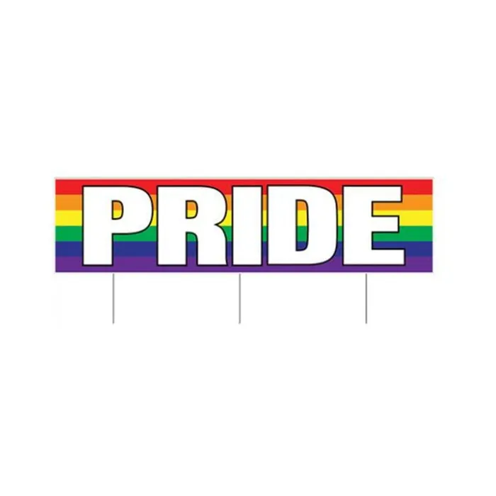 Plastic Jumbo Pride Yard Sign Beistle Vibrators