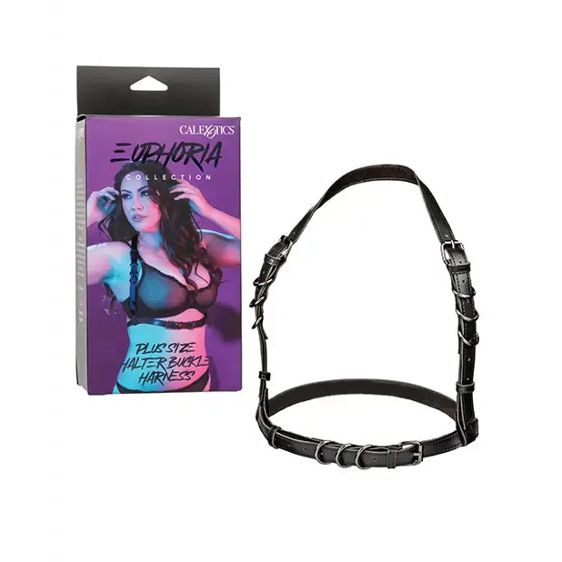 Plus Size CalExotics Euphoria Collection Plus Size Halter Buckle Harness