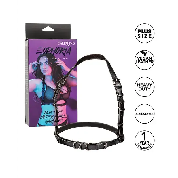 Plus Size CalExotics Euphoria Collection Plus Size Halter Buckle Harness Plus Size CalExotics Euphoria Collection Plus Size Halter Buckle Harness