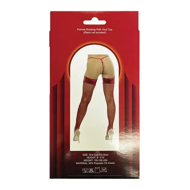 Popsi Lingerie Vinyl Top Fishnet Stocking Popsi Lingerie Vibrators