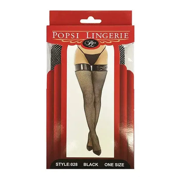Popsi Lingerie Vinyl Top Fishnet Stocking Popsi Lingerie Vibrators