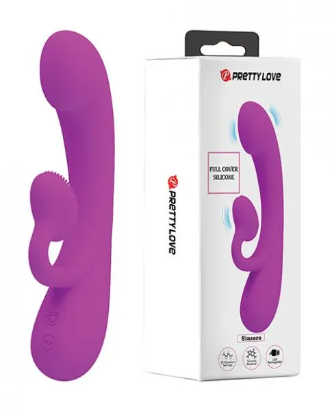 Pretty Love Vibrators Pretty Love Sincere Scrub Brush Rabbit Fuchsia