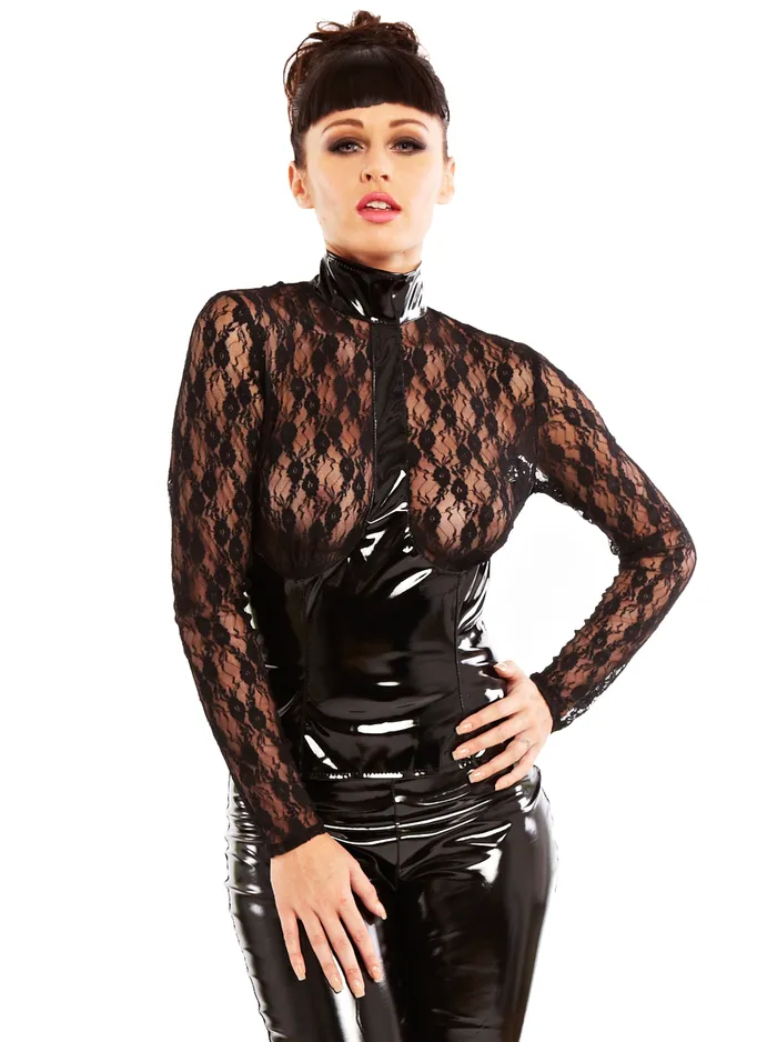 PVC Lace Martini Top in Black HonourSkintwocom Female Sex Toys PVC Lace Martini Top in Black HonourSkintwocom Female Sex Toys