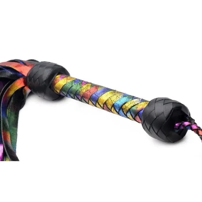 Rainbow Leather Flogger Strict Leather Restraints Rainbow Leather Flogger Strict Leather Restraints