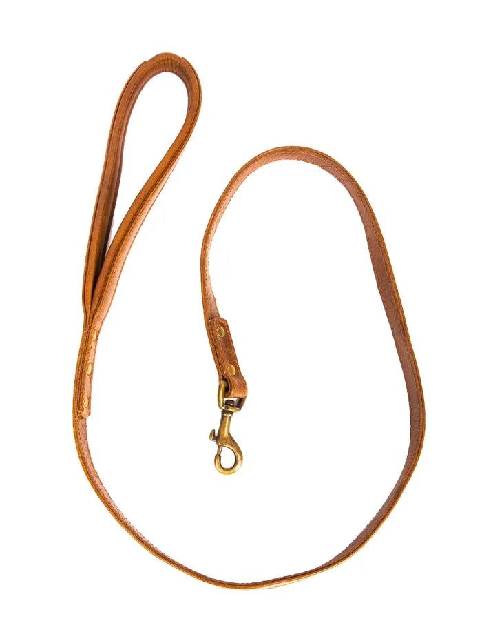 Restraints HonourSkintwocom Brown Vintage Style Leather Leash