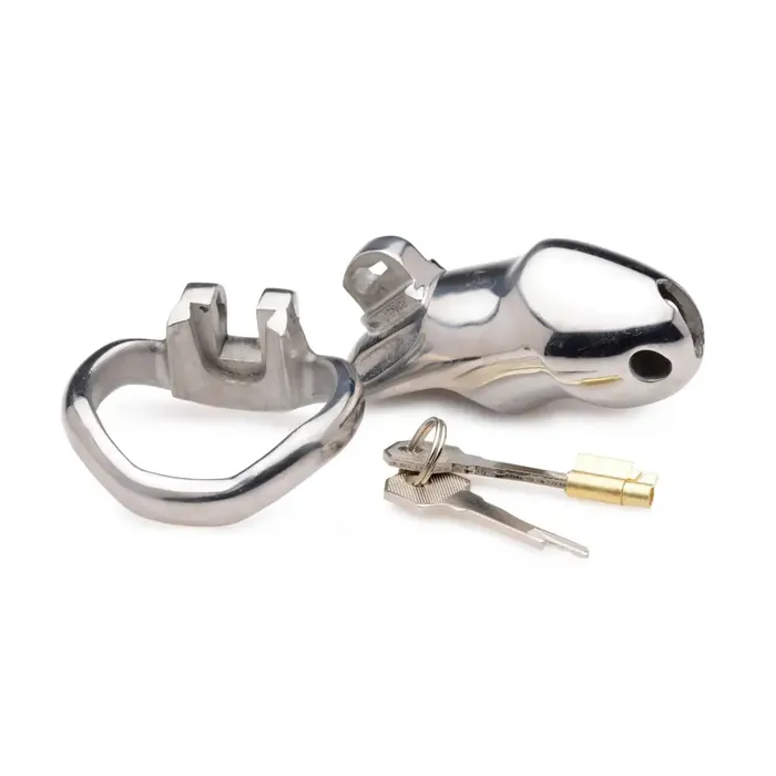 Rikers 247 Stainless Steel Locking Chastity Cage Master Series Male Sex Toys Rikers 247 Stainless Steel Locking Chastity Cage Master Series Male Sex Toys