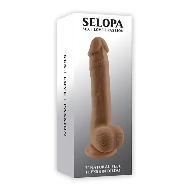 Selopa Natural Feel 7 Flexskin Dildo Dark Evolved Novelties INC Dildos