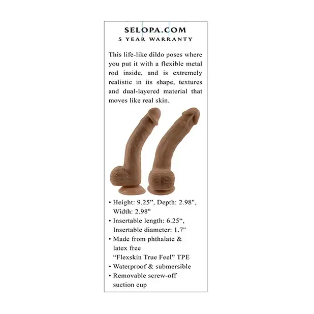 Selopa Natural Feel 7 Flexskin Dildo Dark Evolved Novelties INC Dildos Selopa Natural Feel 7 Flexskin Dildo Dark Evolved Novelties INC Dildos