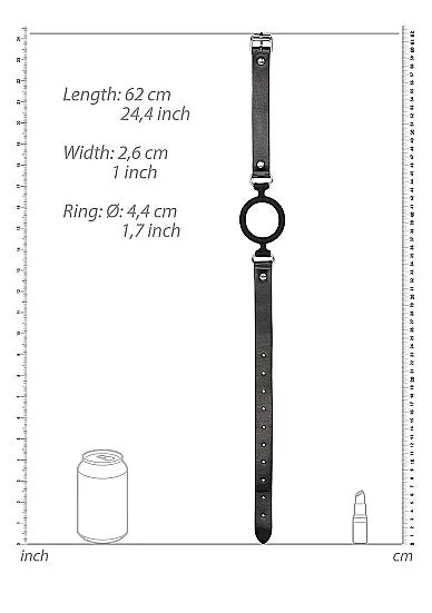 Silicone Ring Gag With Leather Straps Black HonourSkintwocom Restraints