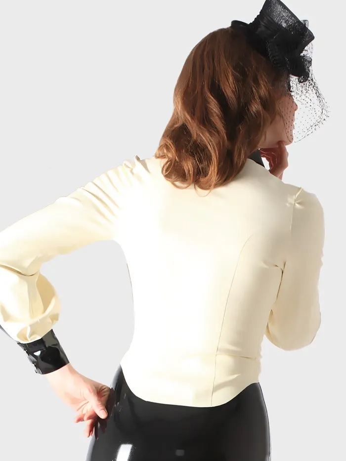 Size M Clearance Latex Mistress Blouse in White Black Size M HonourSkintwocom Anal Size M Clearance Latex Mistress Blouse in White Black Size M HonourSkintwocom Anal