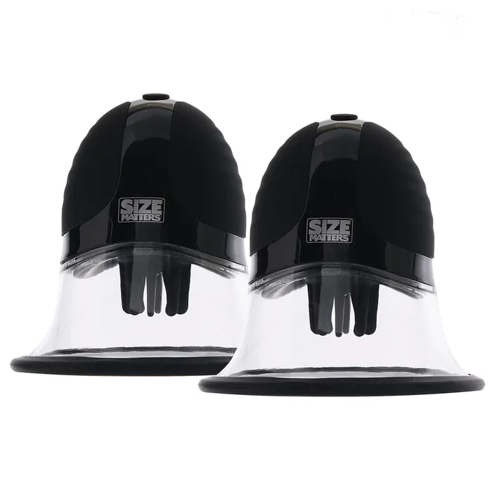 Size Matters Rotating Nipple Suckers in Black XR Brands Female Sex Toys