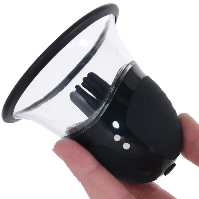 Size Matters Rotating Nipple Suckers in Black XR Brands Female Sex Toys