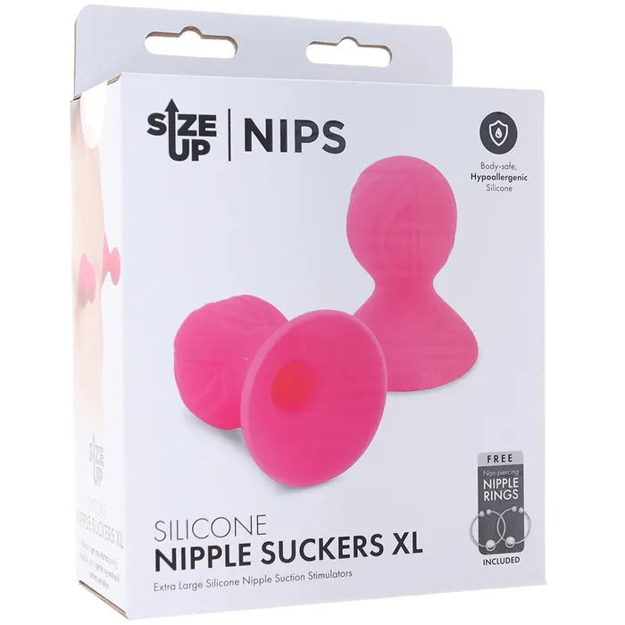 Size Up XL Silicone Nipple Suckers in Pink XGen Female Sex Toys