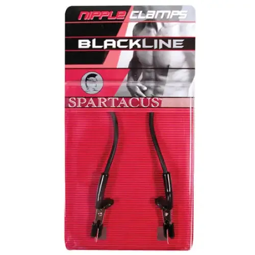 Spartacus Blackline Nipple Clamps Spartacus Nipple Clitoral Toys