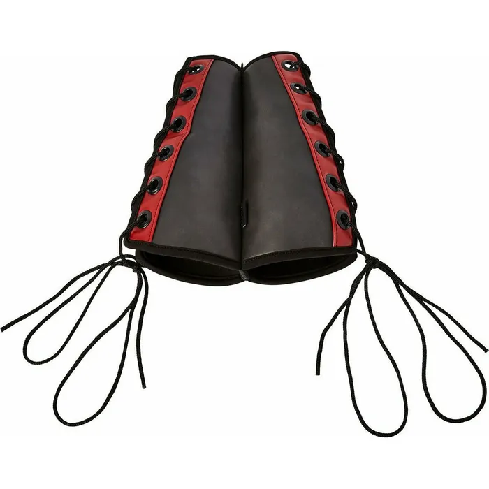 Sportsheets Bondage Gauntlet Cuffs Red and Black Sportsheets Restraints