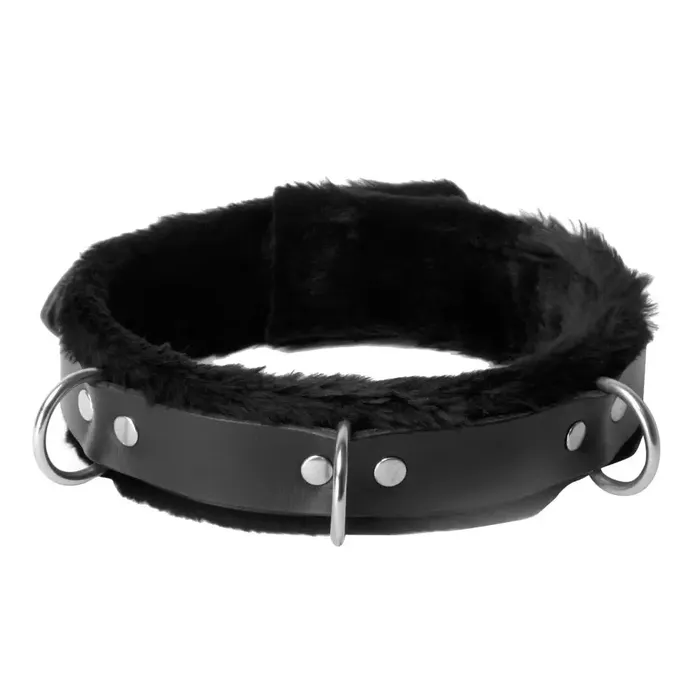 Strict Leather Narrow Fur Lined Locking Collar Strict Leather Restraints