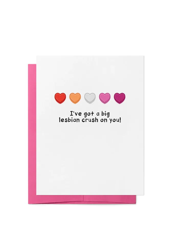 That Queer Card Co Dildos Big Lesbian Crush Greeting Card