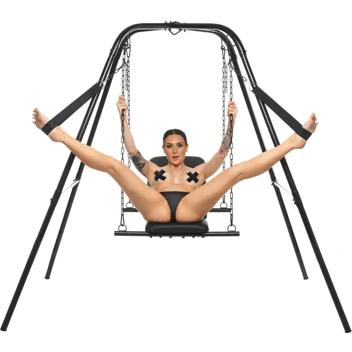 Throne Adjustable Sex Swing With Stand Master Series Male Sex Toys