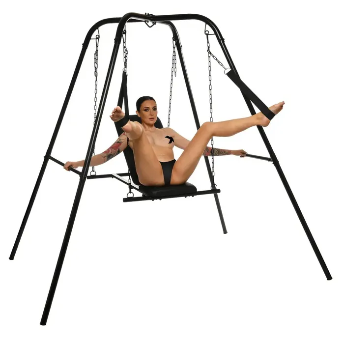 Throne Adjustable Sex Swing With Stand Master Series Male Sex Toys