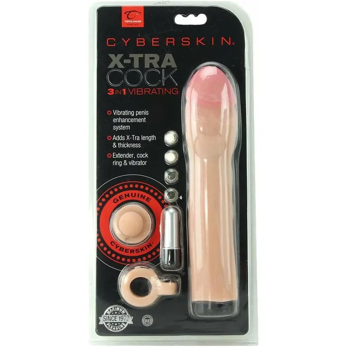 Topco Sales Female Sex Toys Topco Sales 3 In 1 Vibrating Xtra Cock