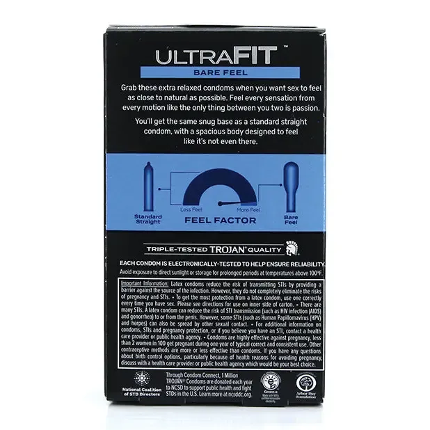 Trojan Vibrators Trojan Ultrafit Bare Feel 10 ct Trojan Vibrators Trojan Ultrafit Bare Feel 10 ct