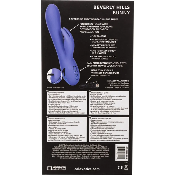Vibrators CalExotics CalExotics California Dreaming Beverly Hills Bunny Purple