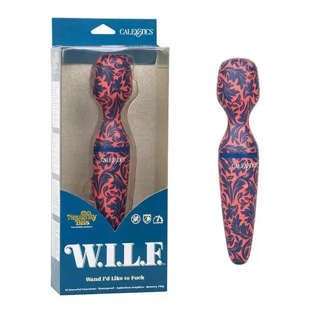 Vibrators CalExotics Naughty Bits Wilf Wand Id Like To Fuck Multi Color