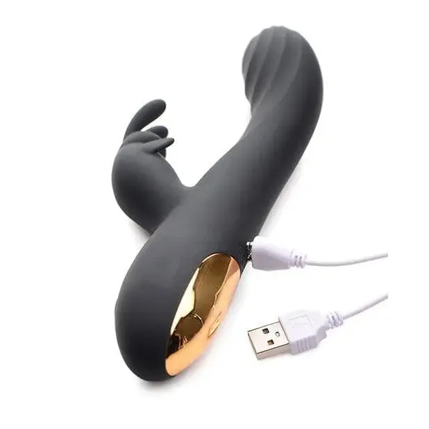 Vibrators Curve Toys Curve Novelties Power Bunnies Cuddles 10x Silicone Rabbit Vibrator Black Vibrators Curve Toys Curve Novelties Power Bunnies Cuddles 10x Silicone Rabbit Vibrator Black