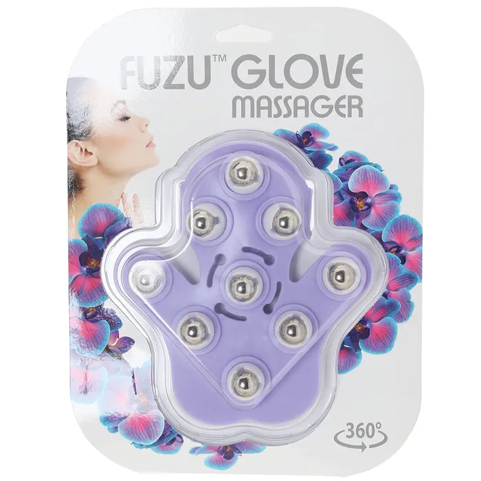 Vibrators Fuzu Glove Massager in Purple Deeva