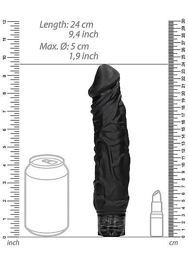 Vibrators HonourSkintwocom Realistic 10 Speed Vibrator 24cm Black