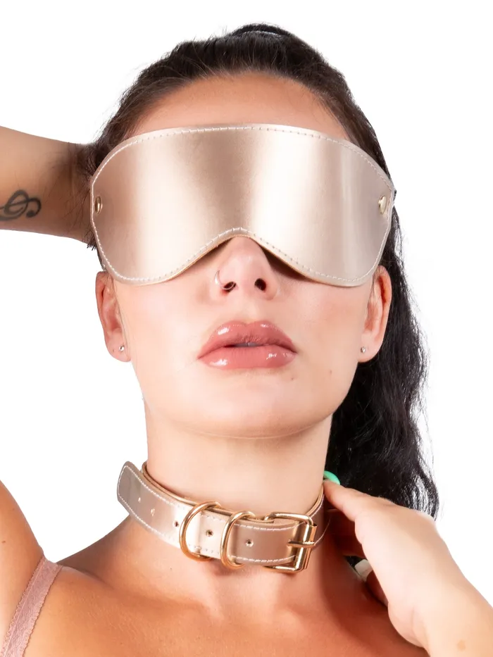 Vibrators HonourSkintwocom Splendour Patent Blindfold Gold