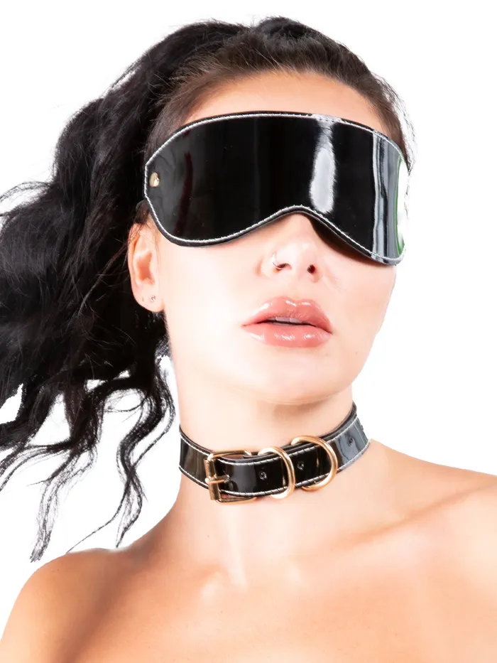 Vibrators HonourSkintwocom Splendour Patent Blindfold Gold