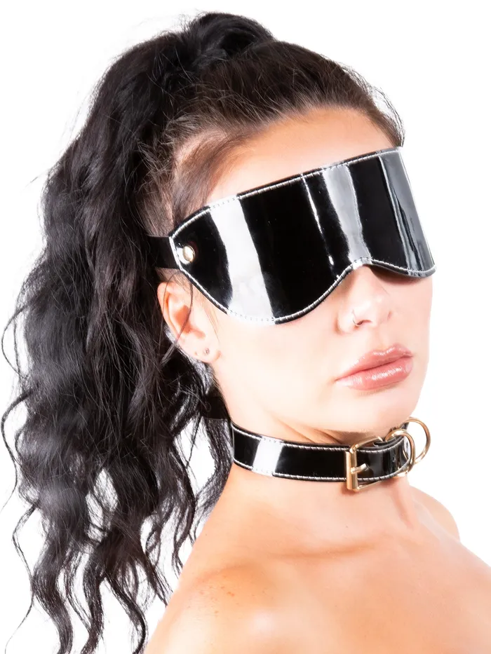Vibrators HonourSkintwocom Splendour Patent Blindfold Gold