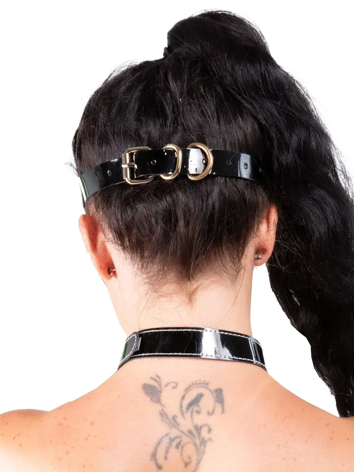 Vibrators HonourSkintwocom Splendour Patent Blindfold Gold