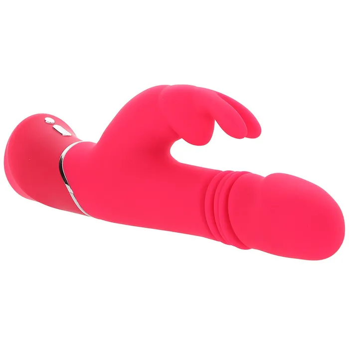 Vibrators LoveHoney Happy Rabbit Thrusting Silicone Rabbit Vibe in Pink