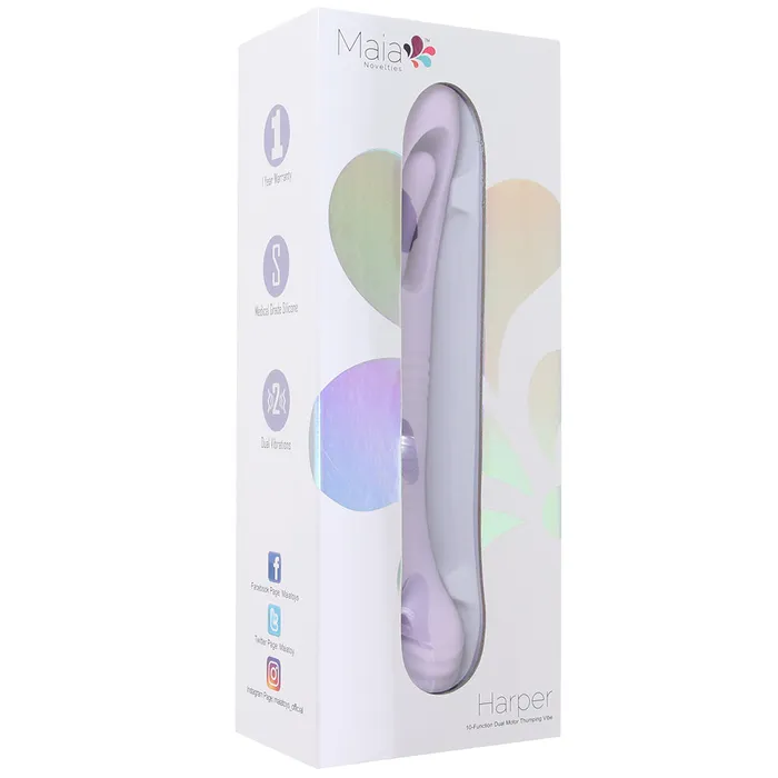 Vibrators Maia Harper Dual Ended Thumping Vibe