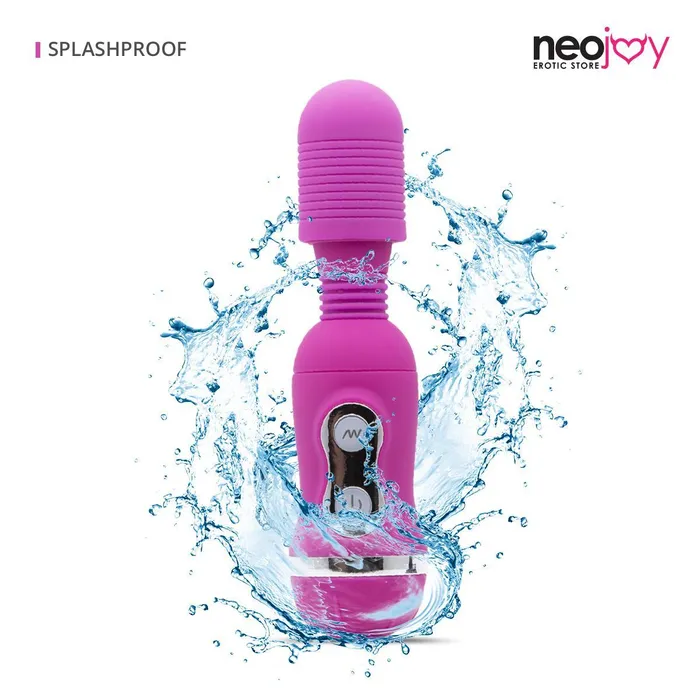 Vibrators Neojoy Neojoy Magic Mini Wand Vibrator 18Speed Functions Silicone Purple