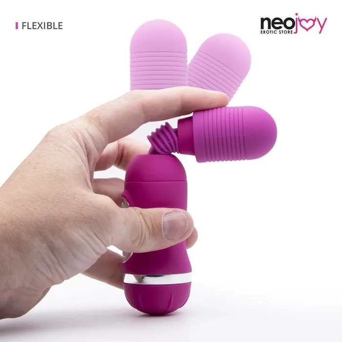 Vibrators Neojoy Neojoy Magic Mini Wand Vibrator 18Speed Functions Silicone Purple