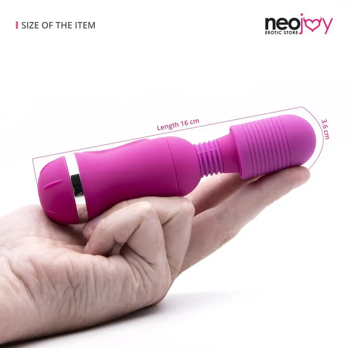 Vibrators Neojoy Neojoy Magic Mini Wand Vibrator 18Speed Functions Silicone Purple