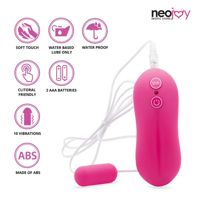 Vibrators Neojoy Vibrating Bullet Clitoral Vibrator 10Speed Functions Soft ABS Pink Neojoy