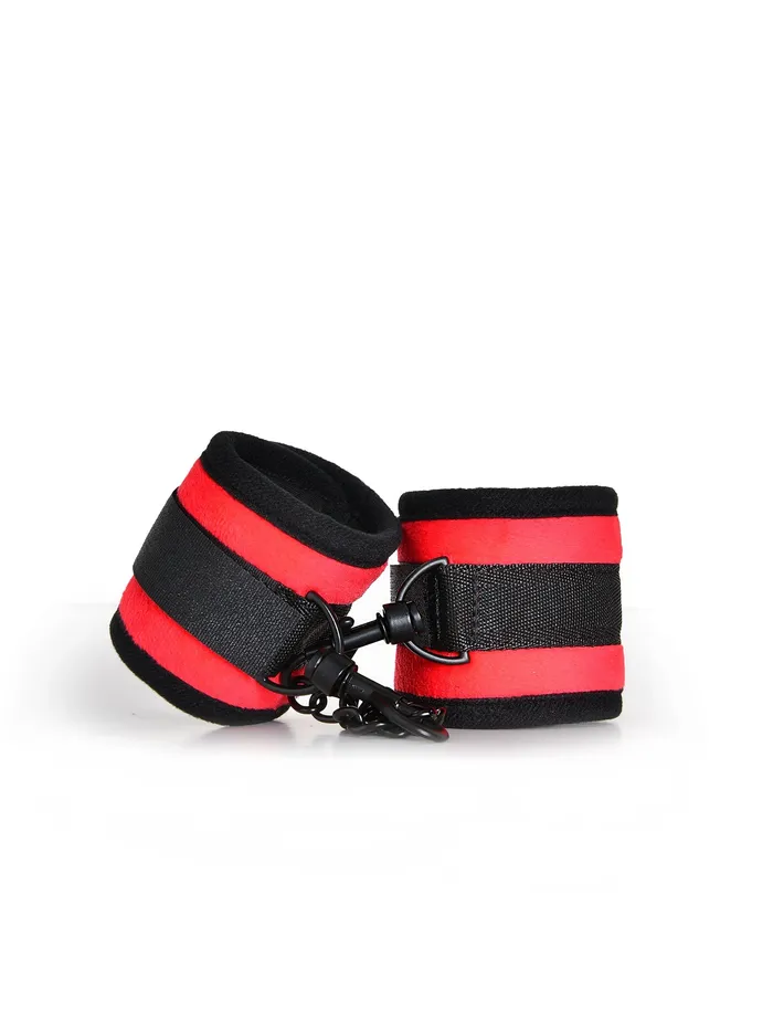 Vibrators Red Velvet Handcuffs With Detachable Chain HonourSkintwocom
