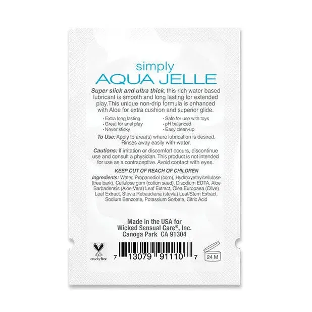 Wicked Sensual Care Simply Aqua Jelle Water Based Lubricant Wicked Lubricants Wicked Sensual Care Simply Aqua Jelle Water Based Lubricant Wicked Lubricants