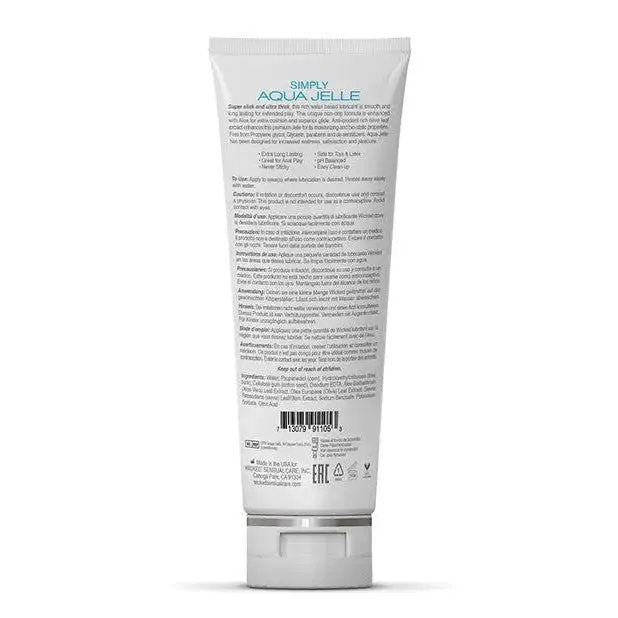 Wicked Sensual Care Simply Aqua Jelle Water Based Lubricant Wicked Lubricants Wicked Sensual Care Simply Aqua Jelle Water Based Lubricant Wicked Lubricants