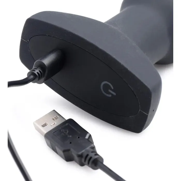 Worlds First Remote Control Inflatable 10x Vibrating Curved Silicone Anal Plug Swell Male Sex Toys