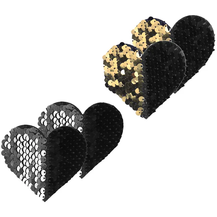 XGen Reversible Heart Sequin Nipple Pasties Female Sex Toys