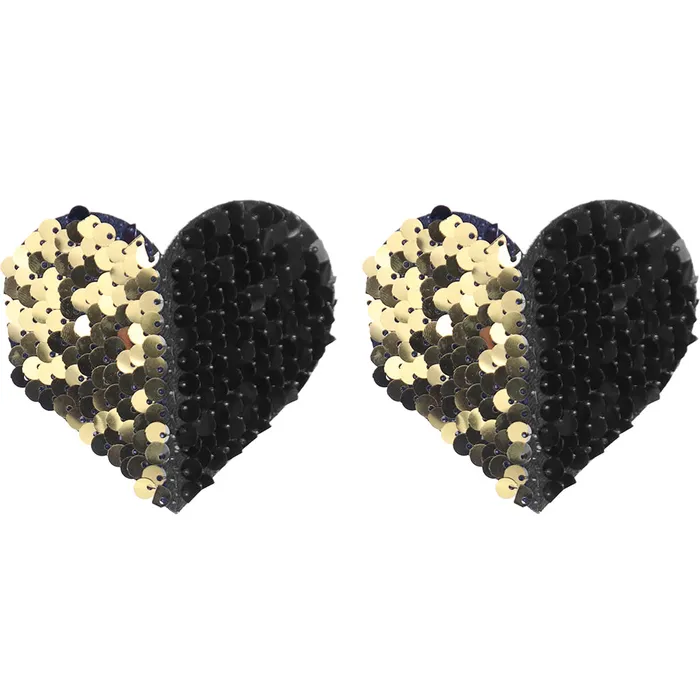 XGen Reversible Heart Sequin Nipple Pasties Female Sex Toys XGen Reversible Heart Sequin Nipple Pasties Female Sex Toys