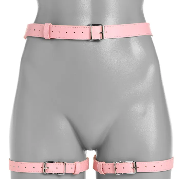 XR Brands Female Sex Toys Strict Bondage Harness with Bows OSXL in Pink