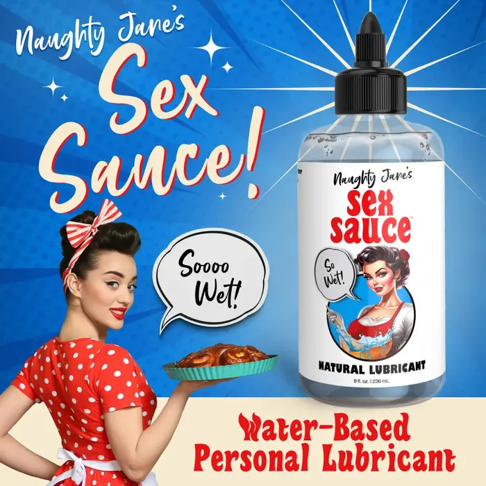 XR Brands Naughty Janess Sex Sauce Natural Lubricant Sexual Health Wellbeing