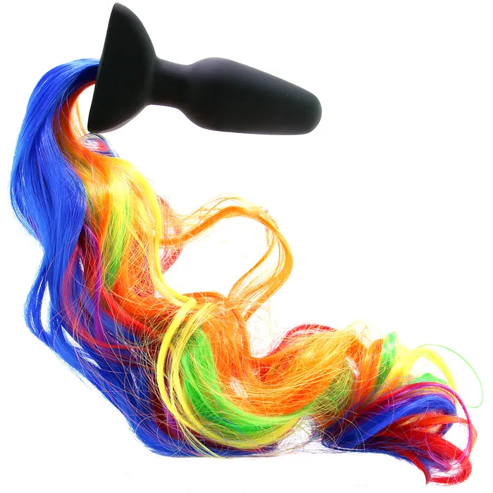 XR Brands Tailz Rainbow Pony Vibrating Anal Plug Male Sex Toys XR Brands Tailz Rainbow Pony Vibrating Anal Plug Male Sex Toys